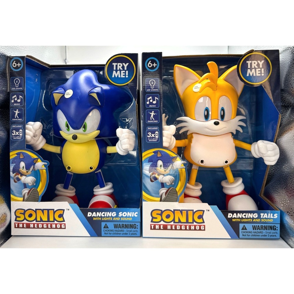 Sonic The Hedgehog World Tech Toys Dancing Sonic & Tails Figure Toy Set